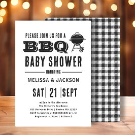 Invitación Baby Shower BBQ Backyard