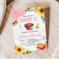 Baby Shower BBQ de girasol rosa