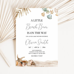 Invitación Baby Shower Beach Ocean Corals