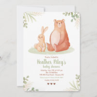 Baby Shower Bear and Bunny