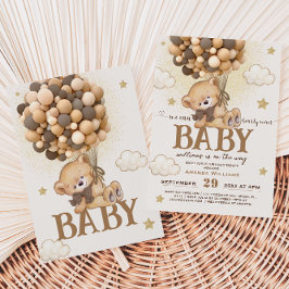 Invitación Baby Shower Bear Bear Wait