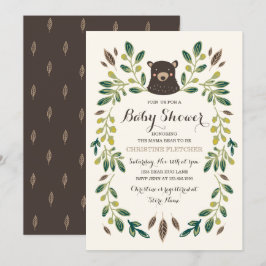 Invitación Baby Shower Bear Cub