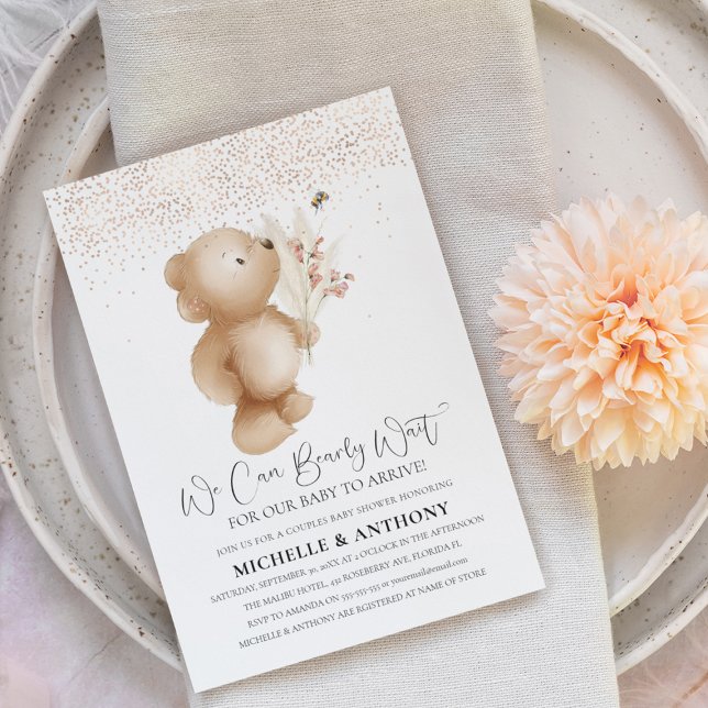 Invitación Baby Shower Bear & The Bee Couples (Subido por el creador)