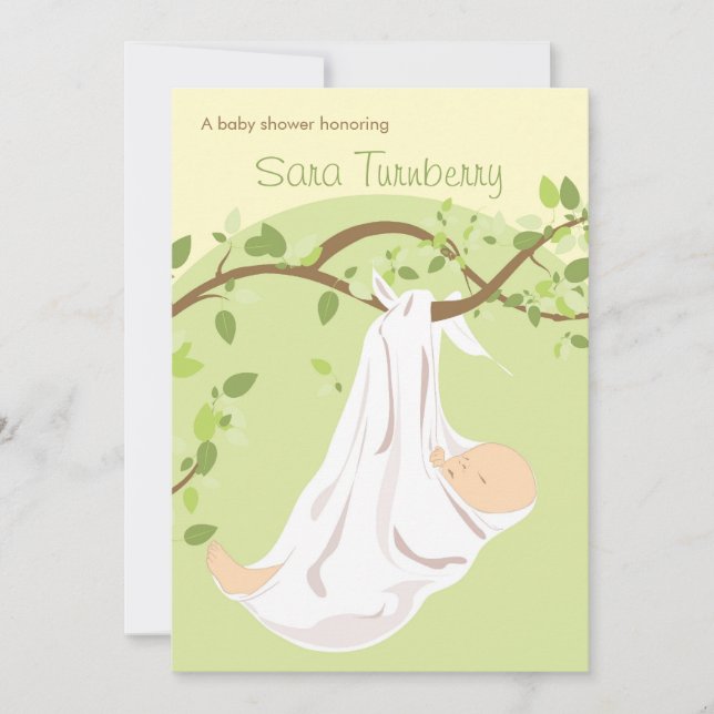 Invitación Baby Shower - Bebé Rockabye (Anverso)