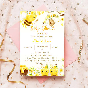 Invitación Baby Shower Bee Baby Shower