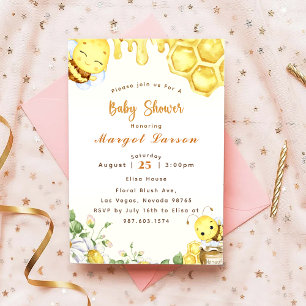 Invitación Baby Shower Bee Baby Shower