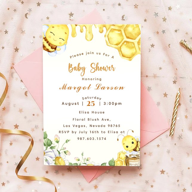 Invitación Baby Shower Bee Baby Shower (Subido por el creador)