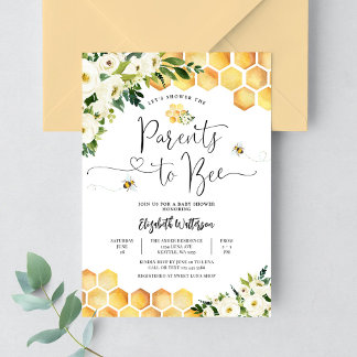 Invitación Baby Shower Bee Parents to Bee Couples