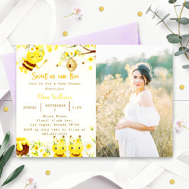 Invitación Baby Shower Bee Sweet As Can Bee Photo