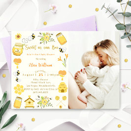 Invitación Baby Shower Bee Sweet As Can Bee Photo