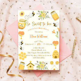 Invitación Baby Shower Bee Tan Dulce Para Apostar