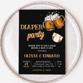 Invitación Baby Shower Beer and Diapers