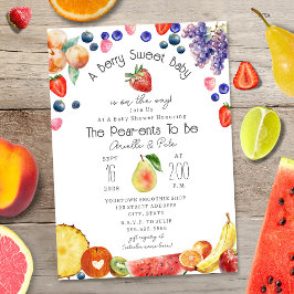 Invitación Baby Shower Berry Sweet Fruit
