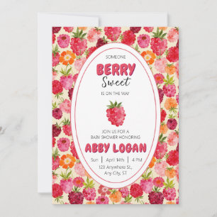 Invitación Baby Shower Berry Sweet Raspberry