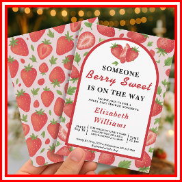Invitación Baby Shower Berry Sweet Strawberry