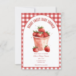 Invitación Baby Shower Berry Sweet Strawberry