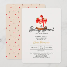 Invitación Baby Shower Berry Sweet Strawberry