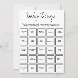 Invitación Baby Shower Bingo Cards, Unique Prefilled Baby Bin