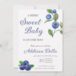 Invitación Baby Shower Blue Berry Sweet