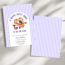 Invitación Baby Shower Blue Berry Sweet Fall