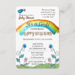 Invitación Baby Shower Blue Bird