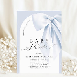 Invitación Baby Shower Blue Bow Boy Arch