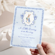 Baby Shower Blue Cute Peter Rabbit