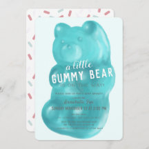 Baby Shower Blue Gummy Bear Boy