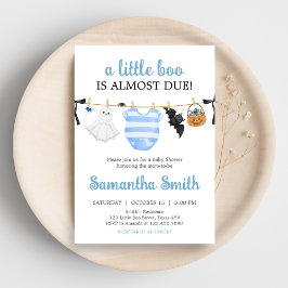 Invitación Baby Shower Blue Little Boo