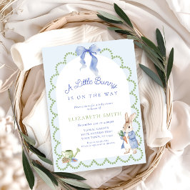 Invitación Baby Shower Blue Peter Rabbit Boy