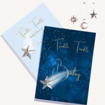 Baby Shower Blue Twinkle Twinkle Stars