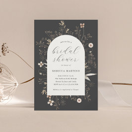 Invitación Baby Shower Bohemio con Arco de Flores Silvestres