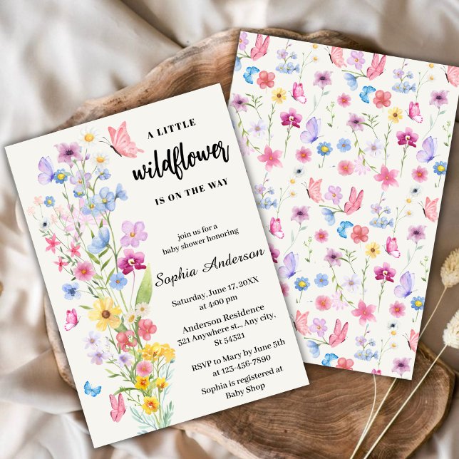 Invitación Baby Shower Boho Flor Silvestre (Subido por el creador)
