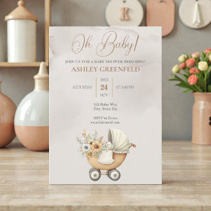 Invitación Baby Shower Boho sin Género