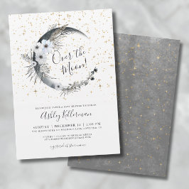 Invitación Baby Shower Boho Sobre La Luna