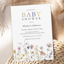 Baby Shower Boho Soft Wildflowers