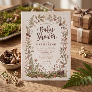 Invitación Baby Shower Bosque de Helechos