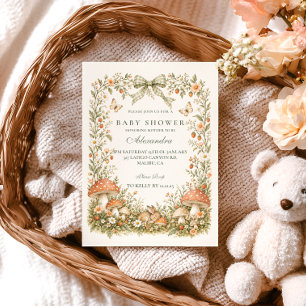 Invitación Baby Shower Bosque de Hongos