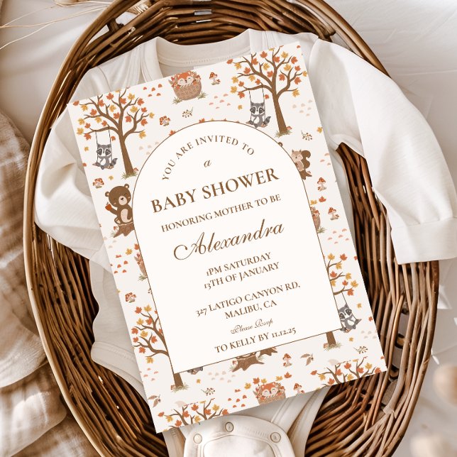 Invitación Baby Shower Bosque de Otoño (Subido por el creador)