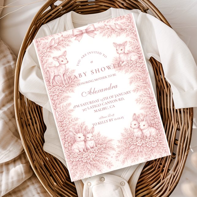 Invitación Baby Shower Bosque de Toile (Subido por el creador)