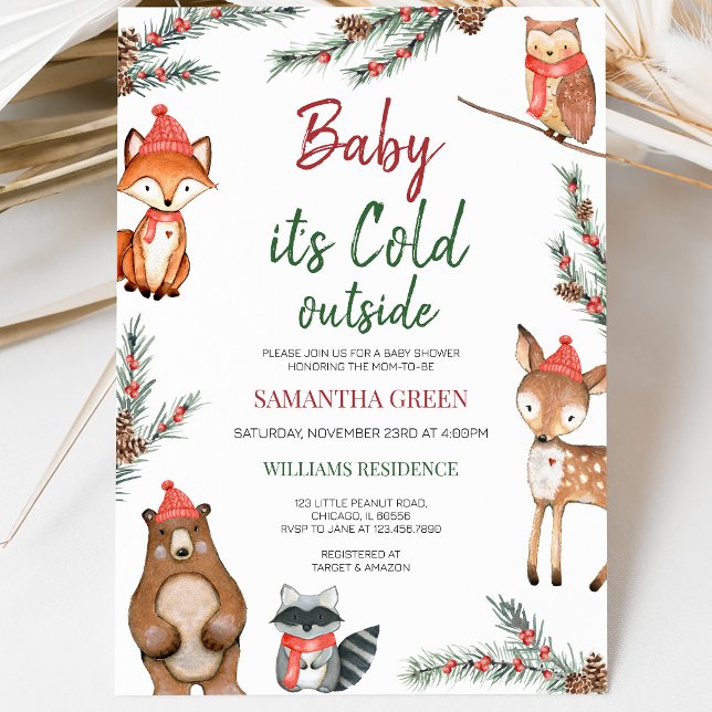 Invitación Baby Shower Bosque Invernal (Subido por el creador)