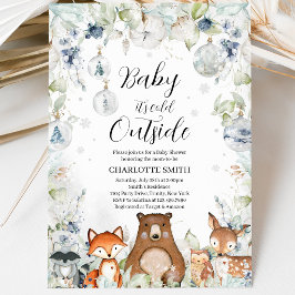 Invitación Baby Shower Bosque Invernal