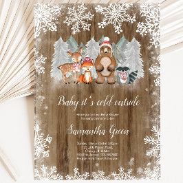 Invitación Baby Shower Bosque Rústico