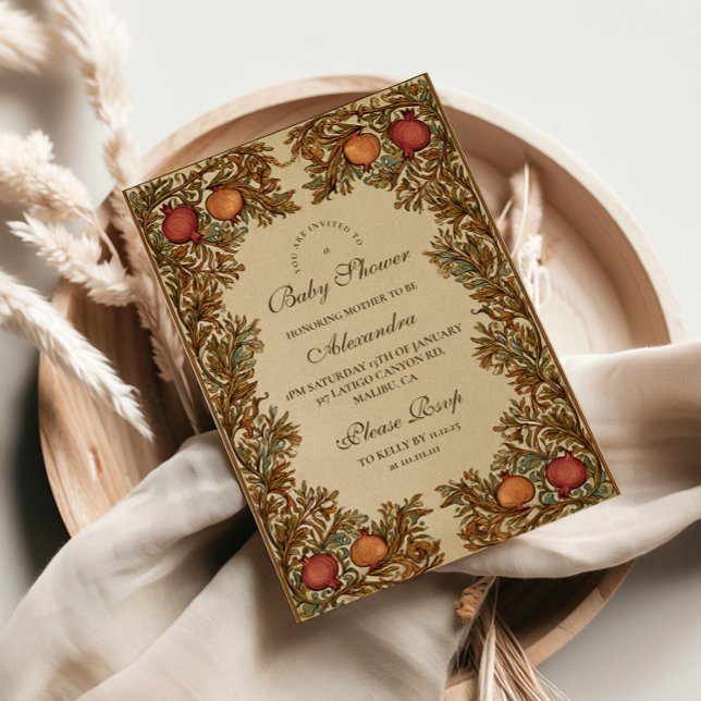 Invitación Baby Shower botánico Art Nouveau (Subido por el creador)