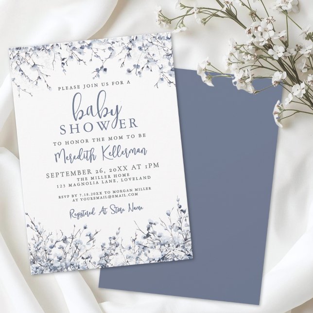 Invitación Baby Shower Botánico de Invierno (Subido por el creador)