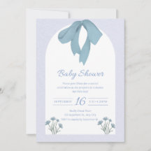 Baby Shower Bow Blue Bow