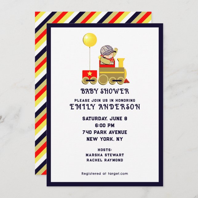 Invitación Baby Shower Boy (Anverso / Reverso)