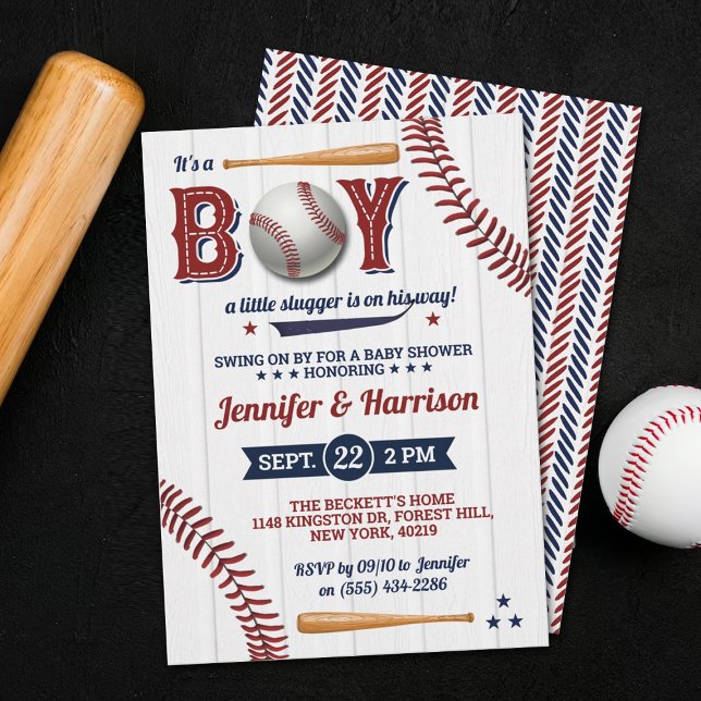 Invitación Baby Shower Boys Baseball (Subido por el creador)