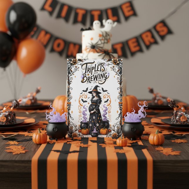 Invitación Baby Shower Bruja de Halloween - Se Están Preparan (Subido por el creador)