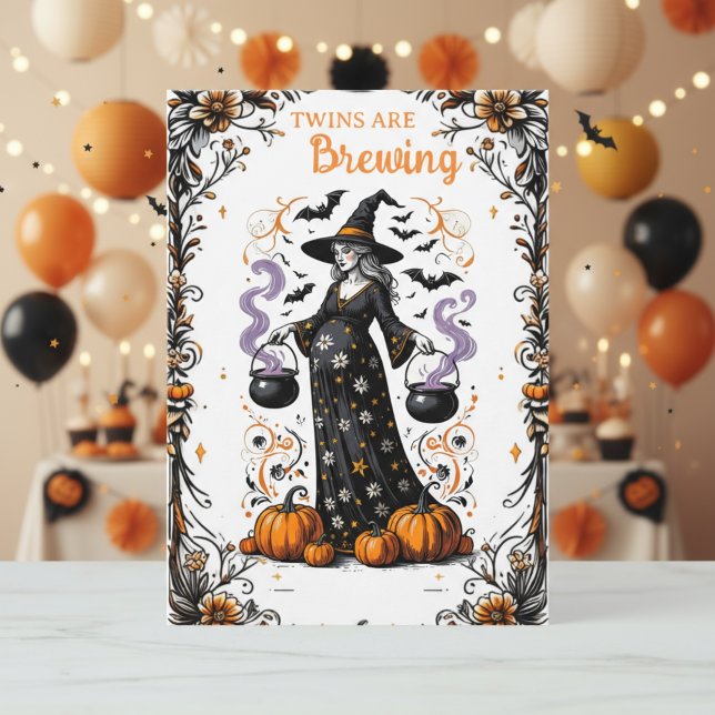 Invitación Baby Shower Bruja de Halloween - Se están preparan (Subido por el creador)